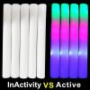 10PCS Foam Glow Sticks, LED Foam Sticks, Glow Sticks Bulk, Foam Light Up Sticks, Neon Light Sticks with 3 Modes Colorful Flashing, for Wedding, Concert, Wedding, Carnival, New Year view 2
