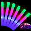 10PCS Foam Glow Sticks, LED Foam Sticks, Glow Sticks Bulk, Foam Light Up Sticks, Neon Light Sticks with 3 Modes Colorful Flashing, for Wedding, Concert, Wedding, Carnival, New Year view 3