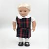 18 inch Doll Outfit-School Plaid Jumper Include Blouse and Hair Accessory/Add on Option: Sock and Shoe (Doll is not Included) (Dropped Waist Jumper Only, Plaid 66) view 2