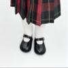 18 inch Doll Outfit-School Plaid Jumper Include Blouse and Hair Accessory/Add on Option: Sock and Shoe (Doll is not Included) (Pleated Skirt,Sock,Matte Black Shoe, Plaid 66) view 4