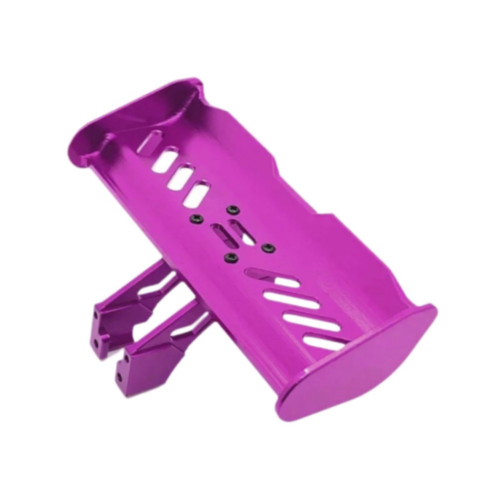 Luwecf RC Tail Wing Aluminum Tail Wing Rear Spoiler Sturdy 1:14 1:12 Modification Tail Wing Bracket for 144001 124019 144016 4001R, Purple