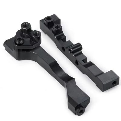 RC Car Accessories Compatible with Axial for SCX10 III for Gladiator for Base for Camp AXI03027 1/10 RC Car Upgrade Parts Aluminum Alloy Servo Mounts(Black)