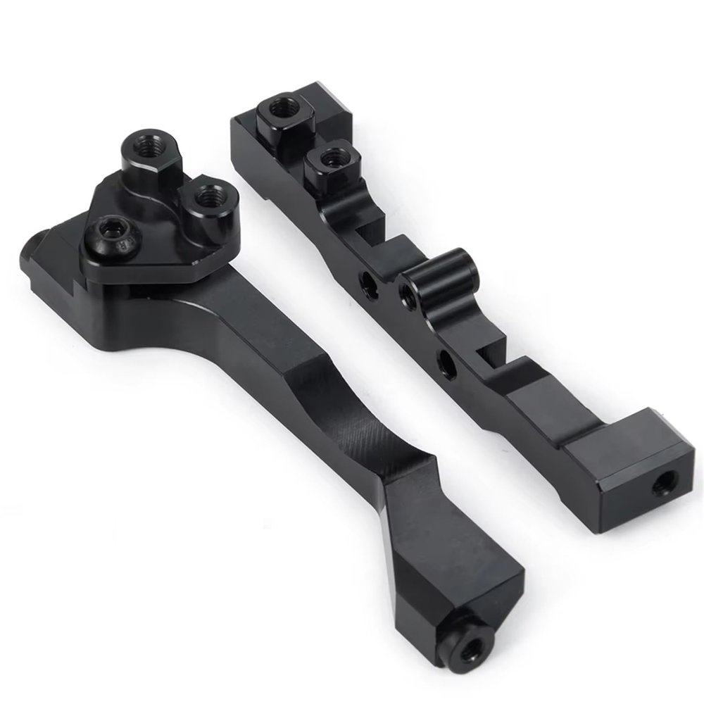 RC Car Accessories Compatible with Axial for SCX10 III for Gladiator for Base for Camp AXI03027 1/10 RC Car Upgrade Parts Aluminum Alloy Servo Mounts(Black)