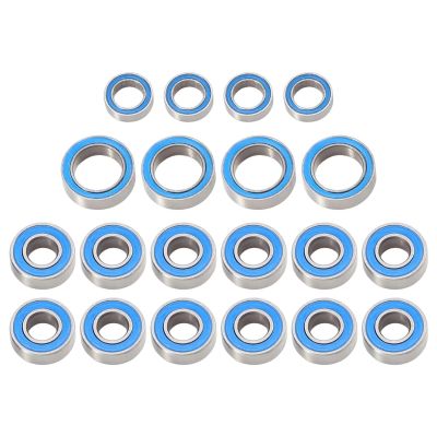 RC Car Accessories Compatible with Tamiya for TT01 for TT-01 for TT01E for TT02B 1/10 RC Car Parts Accessories 20PCS Rubber Sealed Ball Bearing Kit