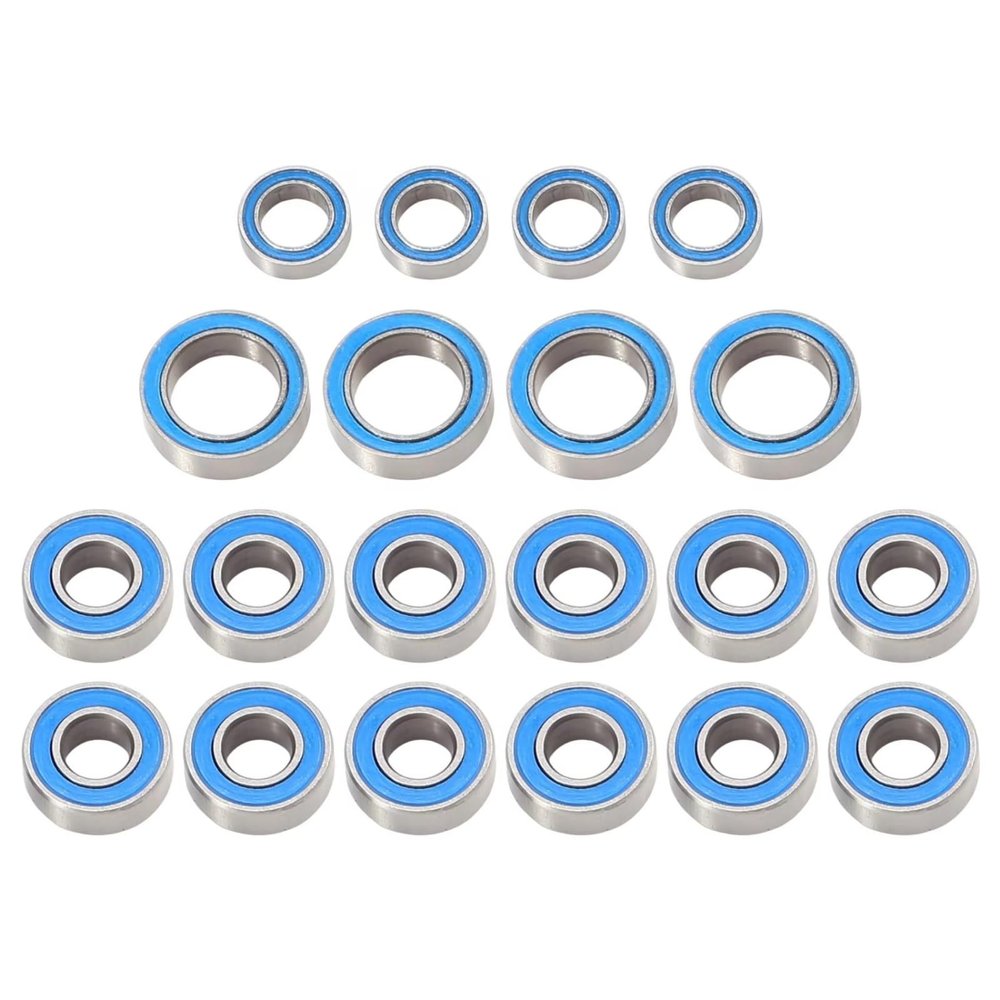 RC Car Accessories Compatible with Tamiya for TT01 for TT-01 for TT01E for TT02B 1/10 RC Car Parts Accessories 20PCS Rubber Sealed Ball Bearing Kit