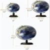 FADCAIYD Clear Rechargeable Globe Built in LED, Dia 12-inch/30CM World Globe, Chinese and English Bilingual Geographic Earth Globe Rotating view 2