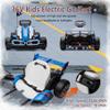 36V Electric Go Kart for Kids, Drift Racing Go Kart, Licensed BMW 7.5 MPH Electric Go Kart with Drift Race Pedal, Adjustable Seat, LED Lights, 600W Powerful Motor for Kids Ages 6+, Blue view 3