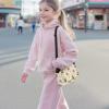 Kxyudcn Girls Sling Purse for Kids Cute Bee Flap Crossbody Bag Rainbow Print Large Capacity Zipper Closure Shoulder Bag for Children Hiking Outing Travel Birthday Gifts for Teenager Girls Flower Purse view 3