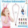 Bememo 24 Pcs Little Jesus Figures Necklaces Original Design Mini Rubber Jesus Figures to Easter Egg Hide and Seek Religious Party Favors Sunday Baptism Gifts, 8 Color view 2