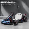 JoyWheels 36V Licensed BMW Electric Go Kart, 7.5 MPH Drift Kart with 600W Motor, Outdoor Driftable Kids Race Pedal Go Karting Car w/Adjustable Seat, Lights, for 6 Years Old, Black view 2