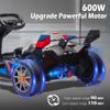 JoyWheels 36V Licensed BMW Electric Go Kart, 7.5 MPH Drift Kart with 600W Motor, Outdoor Driftable Kids Race Pedal Go Karting Car w/Adjustable Seat, Lights, for 6 Years Old, Black view 3