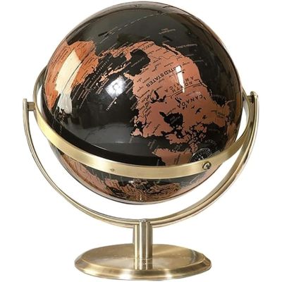 FADCAIYD Clear Chinese and English Bilingual Globe, Globe Sculpture Decoration, World Globe with Stable Heavy Metal Base Earth Globe Rotating