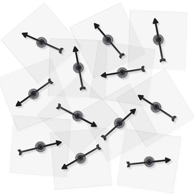 12pcs Game Spinners, Blank Acrylic Board with Rotating Arrows Clear Transparent Erasable Arrow Game Spinners for Classroom Activities (Square, Black Arrow)