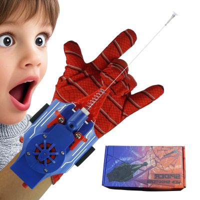 HNCSFW Spider Silk Launcher for Kids,Web Shooters- USB Type c Charging, Launch Distance 8ft - Can Grab Small Objects-Variety of Play Modes ((Blue))