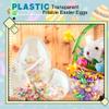 12 Pcs 8 Inch Clear Easter Egg with Handles Large Transparent Easter Eggs DIY Jumbo Easter Egg for Easter Hunt Game Supplies Party Decoration view 3