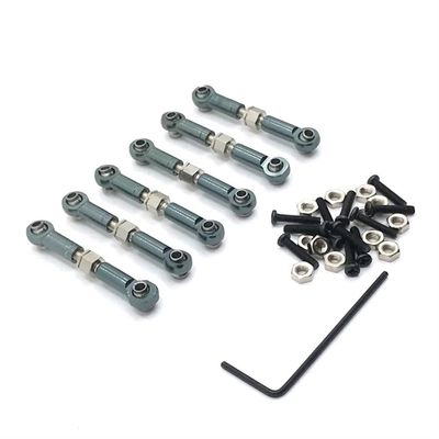 DUHWQ 1/18 RC Car Spare Parts Metal Servo Link Tie Rod Pull Rod Compatible with Various Models A949 A959 A969 A979 K929(Titanium)