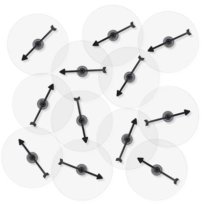 12pcs Game Spinners, Blank Acrylic Clear Game Board with Rotating Arrows Erasable Arrow Spinners for Classroom Activities (Round, Black Arrow)