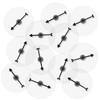 12pcs Game Spinners, Blank Acrylic Clear Game Board with Rotating Arrows Erasable Arrow Spinners for Classroom Activities (Round, Black Arrow) view 1