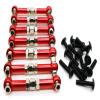 RC Car Accessories Compatible with HPI for WR8 1/8 RC Upgrade Parts Accessories Replacement Parts 7pcs Aluminum Alloy Steering Link Rod Set(Red) view 1