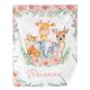 ZHOUSFK Personalized Baby Blanket for Girls Custom Baby Blanket with Name Elephant Floral Customized Baby Blanket Gifts for New Mom Customize Baby Blanket for Kids Newborn Birthday view 1