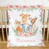 ZHOUSFK Personalized Baby Blanket for Girls Custom Baby Blanket with Name Elephant Floral Customized Baby Blanket Gifts for New Mom Customize Baby Blanket for Kids Newborn Birthday view 3