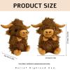 JULIDREAM Anxiety Relief Koala Highland Cow, Breathing Teddy Anxiety Bear with Calming Music, Lights, Sleeping Otter Plush, Soothing Highland Cow for Adults & Kids, Stress Relief Stuffed Animal view 2