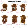 JULIDREAM Anxiety Relief Koala Highland Cow, Breathing Teddy Anxiety Bear with Calming Music, Lights, Sleeping Otter Plush, Soothing Highland Cow for Adults & Kids, Stress Relief Stuffed Animal view 3