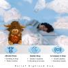 JULIDREAM Anxiety Relief Koala Highland Cow, Breathing Teddy Anxiety Bear with Calming Music, Lights, Sleeping Otter Plush, Soothing Highland Cow for Adults & Kids, Stress Relief Stuffed Animal view 4