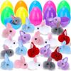 24 Pack Prefilled Easter Eggs With Toys, Plush Bunny Easter Basket Egg Hunt Stuffers, Pre Filled Easter Eggs Fillers for Kids Gifts Party Favors, Goodie Bag Stuffer, Easter Prizes, Pinata Filler view 1