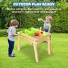 K LUCKIDS Kids Rushing River Falls Sensory Table, Wood Sand Table Playset for Kids, Outdoor Wooden Toy Play Water Table Set for Boys and Girls, Picnic Table for Outdoor Backyard Splash Table (Black1) view 3