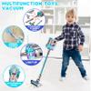 BLAXTEM 4-in-1 Kids Toy Vacuum That Works, Toddler Pretend Play Cleaning Set with Real Suction, Toys Working Cleaner Birthday Idea for 3 4 5 6 7+ Year Girl Boy (Blue) view 3