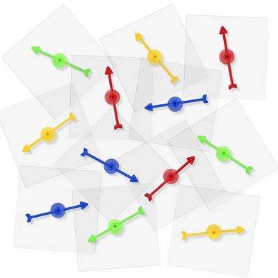 12pcs Game Spinners, Blank Acrylic Board with Rotating Arrows Clear Transparent Erasable Arrow Game Spinners for Classroom Activities (Square, Colorful Arrow)