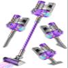 BLAXTEM 4-in-1 Kids Toy Vacuum That Works, Toddler Pretend Play Cleaning Set with Real Suction, Toys Working Cleaner Birthday Idea for 3 4 5 6 7+ Year Girl Boy (Purple) view 1