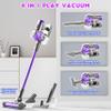 BLAXTEM 4-in-1 Kids Toy Vacuum That Works, Toddler Pretend Play Cleaning Set with Real Suction, Toys Working Cleaner Birthday Idea for 3 4 5 6 7+ Year Girl Boy (Purple) view 4