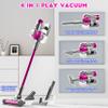BLAXTEM 4-in-1 Kids Toy Vacuum That Works, Toddler Pretend Play Cleaning Set with Real Suction, Toys Working Cleaner Birthday Idea for 3 4 5 6 7+ Year Girl Boy (Rose Red) view 4