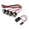 INJORA Round LED Lights with Controller for TRX4M SCX24 1/18 1/24 RC Crawlers Upgrade(4LED Yellow&Controller) view 1