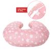 2 Pack Nursing Pillow Cover Grey and Navy for Infant, Snug Fits Boppy Nursing Pillows, Breastfeeding Nursing Pillow Slipcovers Super Soft, for Breastfeeding Moms, Pink & Gray Star view 3
