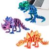 WQXWNFBA 3PCS 3D Printed Dinosaur Skeletons, 3D Printed Dragon Animals Toys, T-Rex Triceratops Stegosaurus Fidget Toys Adults Desk, Poseable with Articulated Joints, Home Decor, Stress Relief Toy view 1