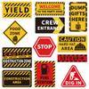 12 Pcs Construction Party Decor Sign, Building Sign Party Decoration, Craft Building Theme Party Signs, Warning Traffic Road Area Signs, Boys Kids Birthday Building Party Supplies view 1