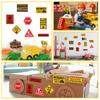 12 Pcs Construction Party Decor Sign, Building Sign Party Decoration, Craft Building Theme Party Signs, Warning Traffic Road Area Signs, Boys Kids Birthday Building Party Supplies view 2