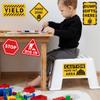 12 Pcs Construction Party Decor Sign, Building Sign Party Decoration, Craft Building Theme Party Signs, Warning Traffic Road Area Signs, Boys Kids Birthday Building Party Supplies view 3