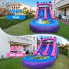 21FT Commercial Grade Water Slide for KidsPVC Inflatable Water Slides with Big Airtight Splash Water Pool,Bounce Slide for Party Fun (Pink &Purple) view 3