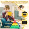 YOSHINE Tic Tac Toe Game, 5-in-1 Electronic Tic Tac Toe Game, Portable Tic Tac Toe Games for Travel, Digital Tic Tac Toe for Children and Adults  Yellow view 3