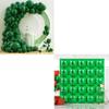 102PCS Dark Green Latex Balloon Arch Kit and 25PCS Green Square Foil Balloons Wall Backdrop view 1