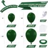 102PCS Dark Green Latex Balloon Arch Kit and 25PCS Green Square Foil Balloons Wall Backdrop view 2