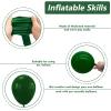 102PCS Dark Green Latex Balloon Arch Kit and 25PCS Green Square Foil Balloons Wall Backdrop view 3