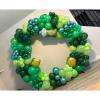 102PCS Dark Green Latex Balloon Arch Kit and 25PCS Green Square Foil Balloons Wall Backdrop view 4
