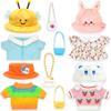 Kireidane Capybara Plush Clothes & Accessories Set, 12 Pcs of Stuffed Animal Clothes for 12 in Capybara Plush Toys Dress Up (Yellow) view 1