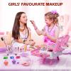 Kids Makeup Sets for Girls Toys - Washable Makeup for Kids with Mirror, Real Dressing Table with Stand, Princess Play Makeup Kit Perfect for 3 4 5 6 7 8-12 Year Old Girls Birthday & Christmas view 2