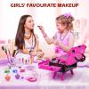 Kids Makeup Sets for Girls - Washable Toddler Makeup Toys with Mirror, Dressing Table with Stand Kids Play Makeup Kits for 3 4 5 6 7 8-12 Year Old Little Girls Birthday & Christmas view 2